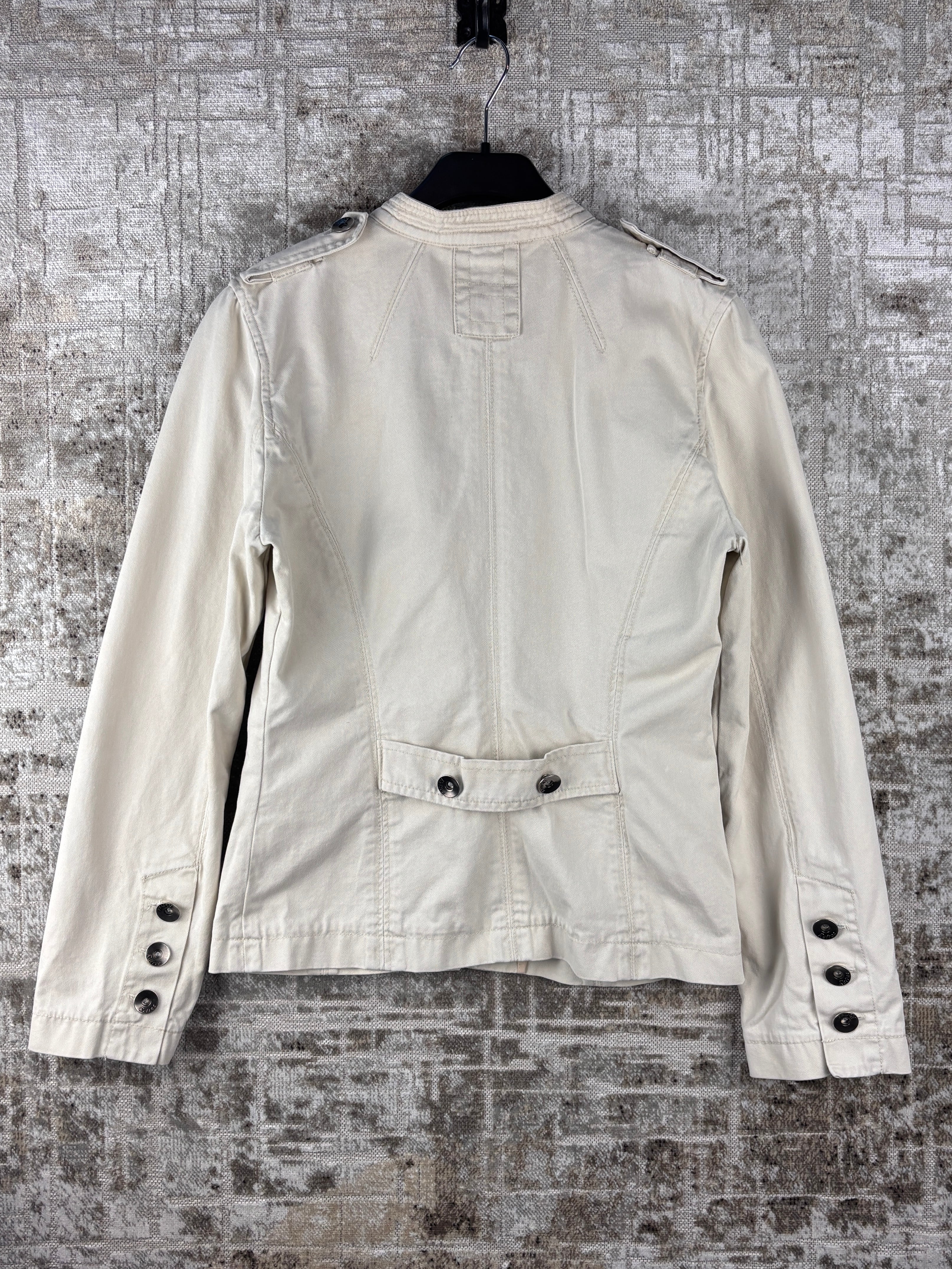 Women Vintage Refree Creamy White Light Jacket
