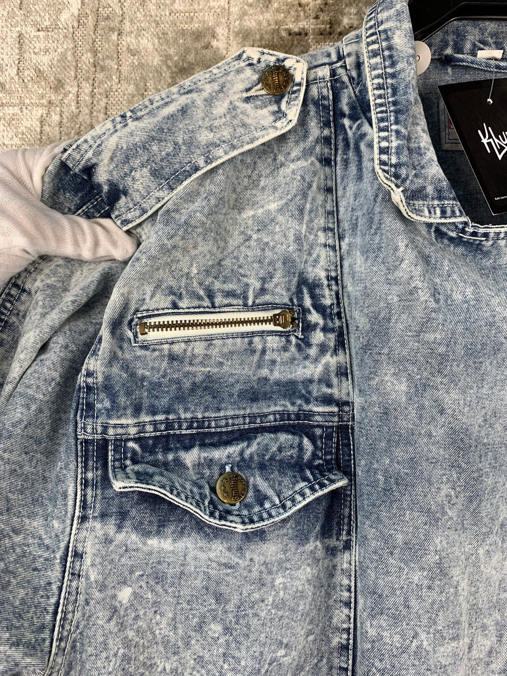 SMITHY'S Mens Light Washed Jean Jacket