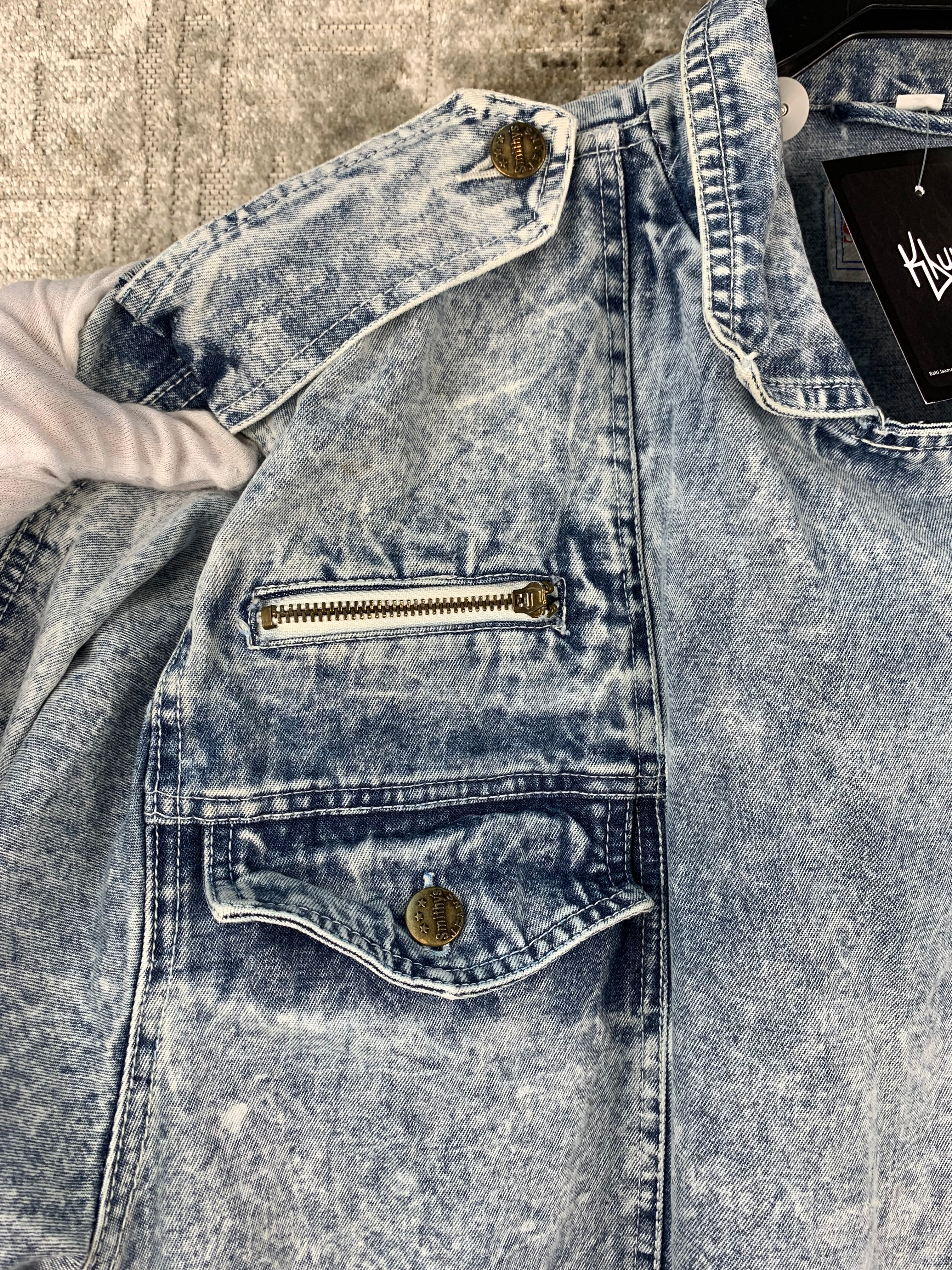 SMITHY'S Mens Light Washed Jean Jacket