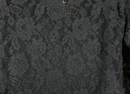 Women's Vintage Y2K Black Mesh Lace Shirt