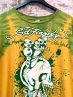 Ed Hardy Tie-Dye Skull Coast to Coast Tee