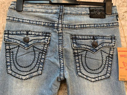 True Religion Light Wash Straight Jeans