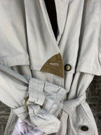 Vintage Off White Long Trench Coat