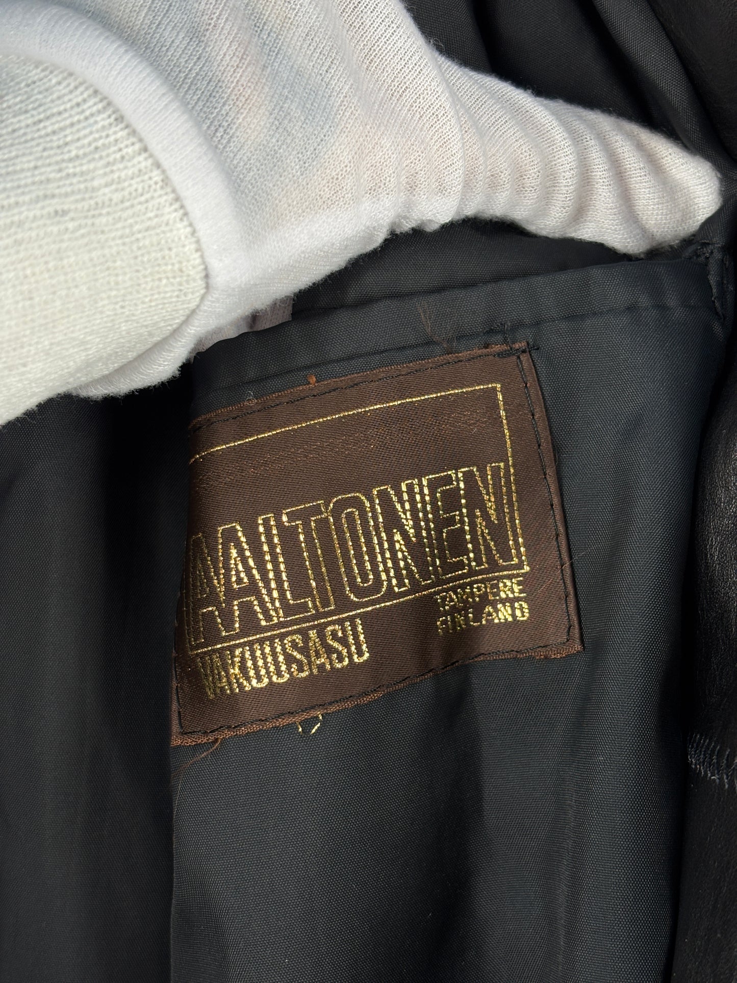 Vintage Unisex Black Genuine Leather Coat