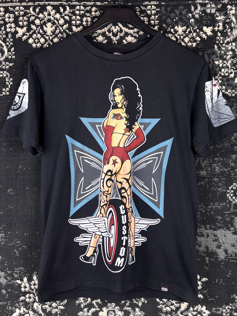 Men's Y2K Vintage Graphic Dark Grey T-Shirt