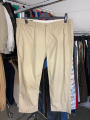 Vintage Polo Ralph Lauren beige Pants Mens 34 Zip Up Cotton