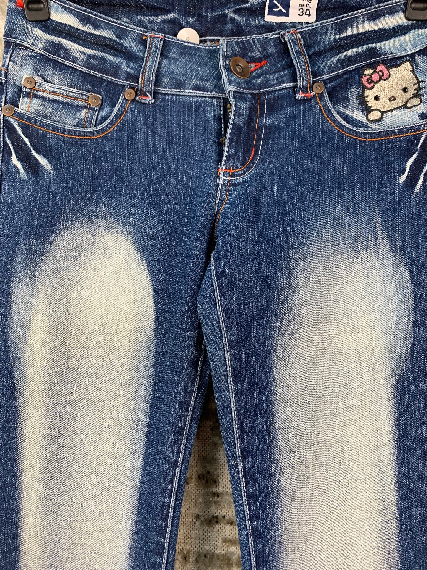 Women's Y2K Hello Kitty Embroidered Bootcut Jeans