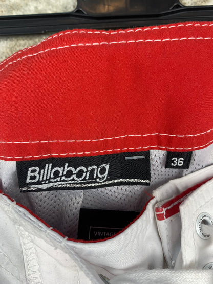 BillaBong White Red and Black Design Shorts