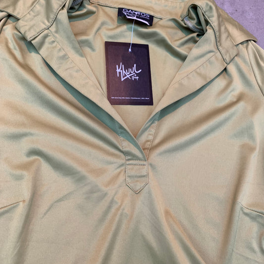 Vintage Light Lime Green Short Sleeve Polo Top