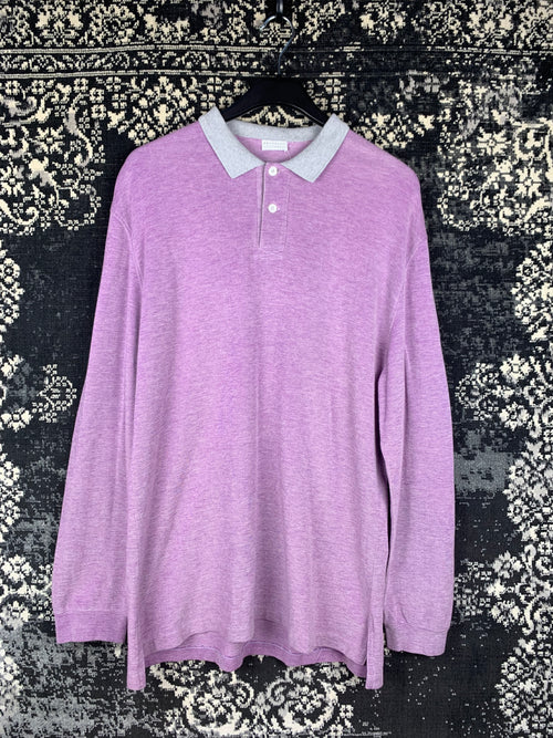Brunello Cucinelli Men's Long Sleeve Polo Shirt