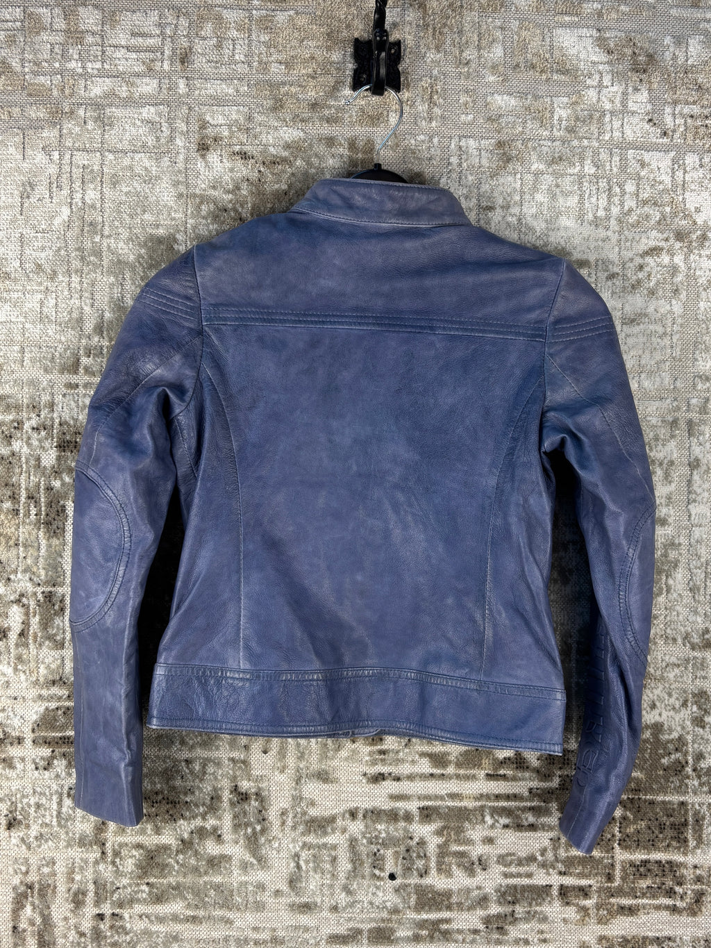 Kids Vintage John Galliano Blue Leather Jacket