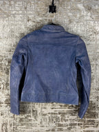 Kids Vintage John Galliano Blue Leather Jacket
