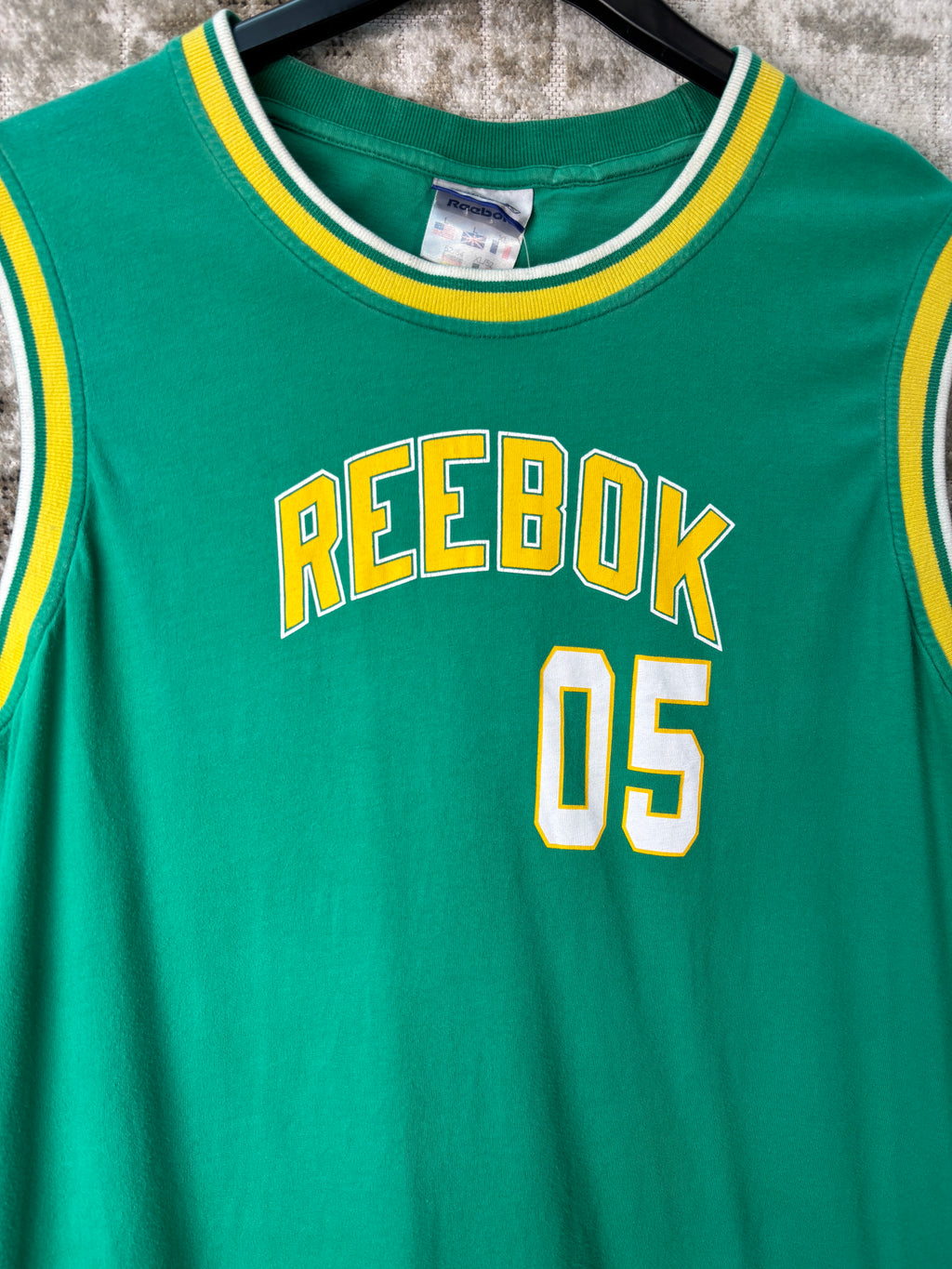 Reebok Sleeveless Basketball Jersey Vest