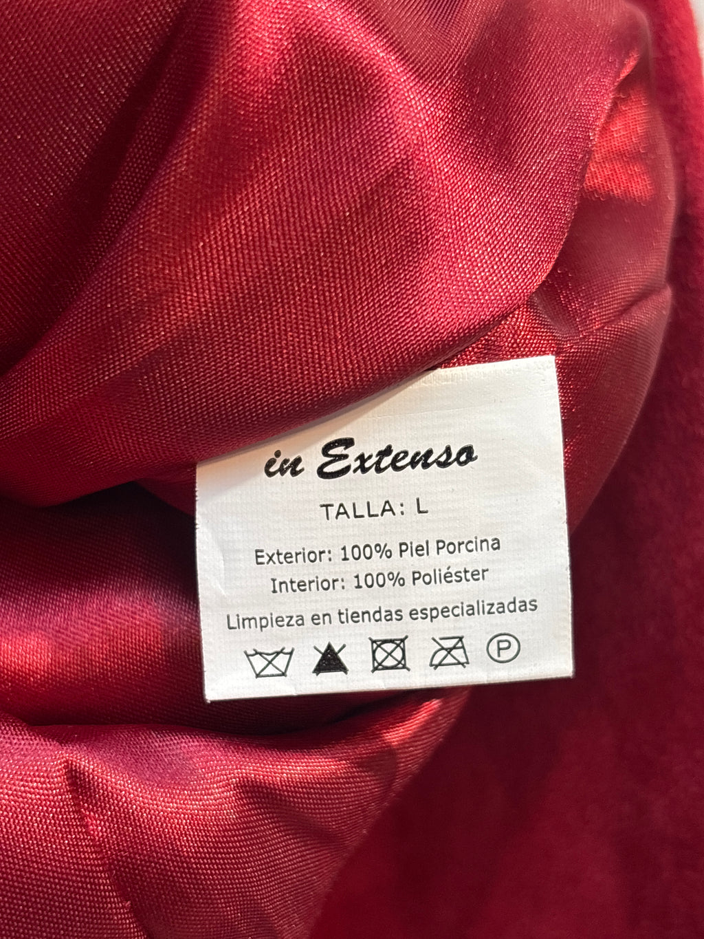 in Extenso Red Suede Zip Jacket
