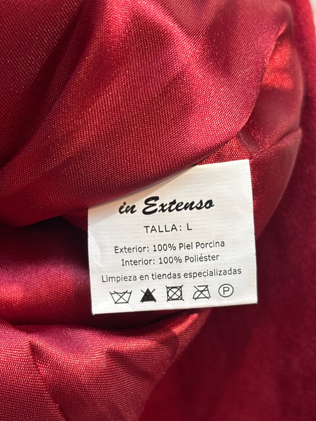 in Extenso Red Suede Zip Jacket