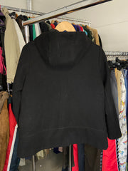 Zara Coat Womens Black M Cotton Zip Up