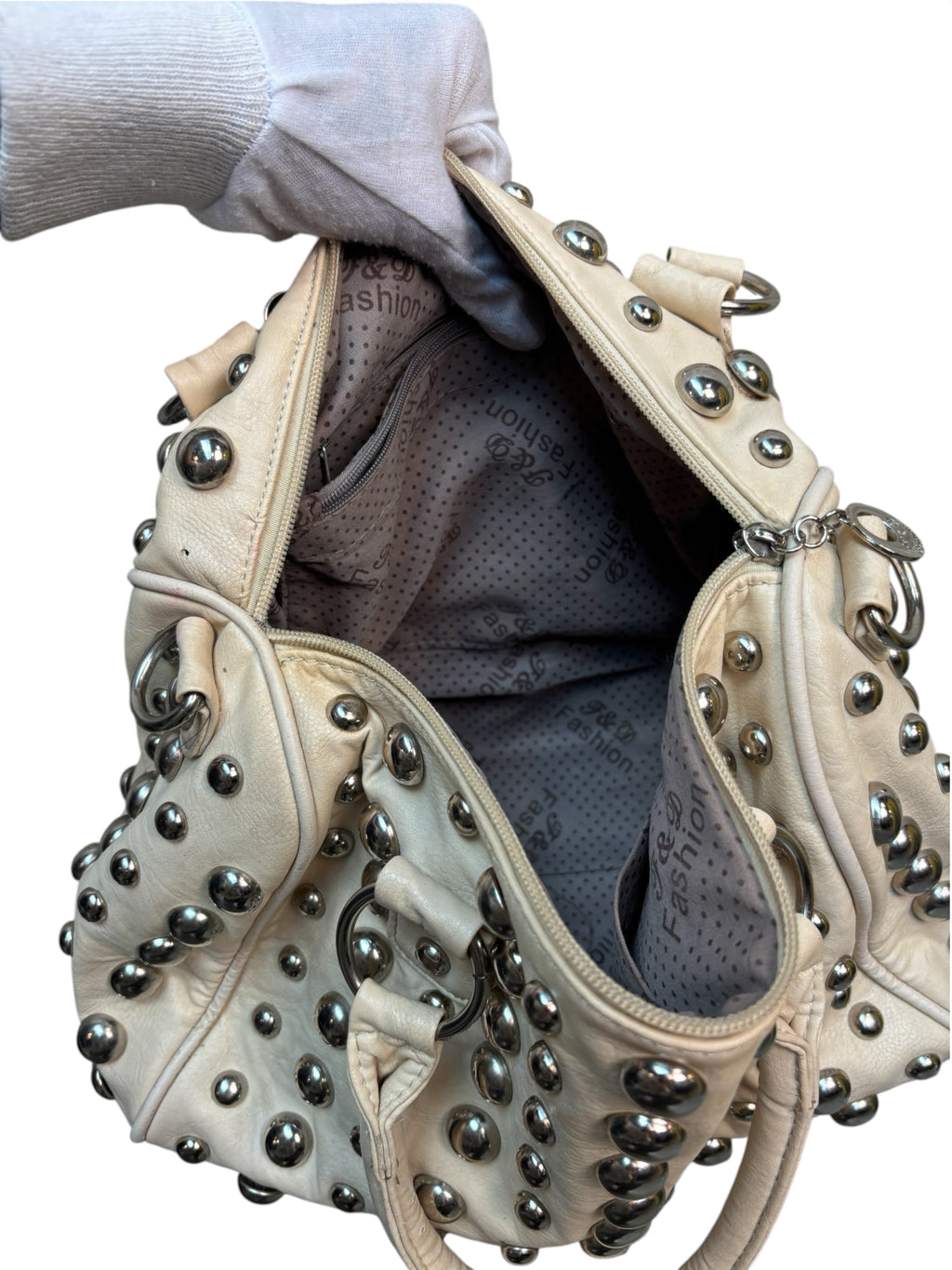 Y2K Silver Studded Handbag