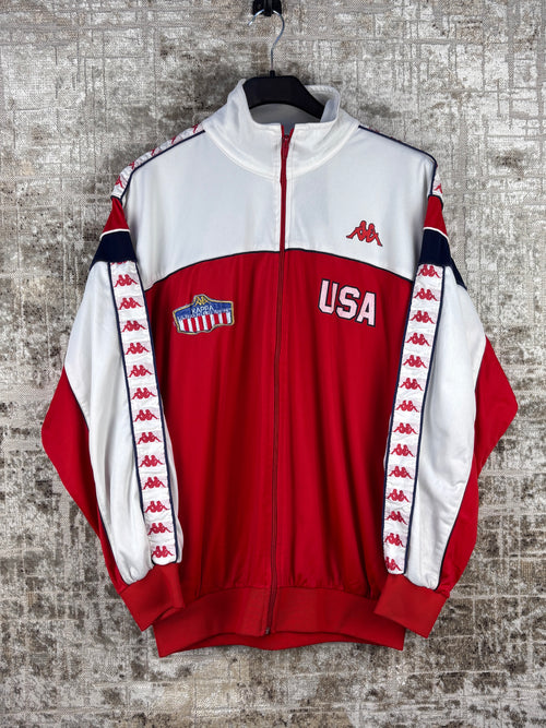Mens Vintage 80s Kappa USA Track Jacket