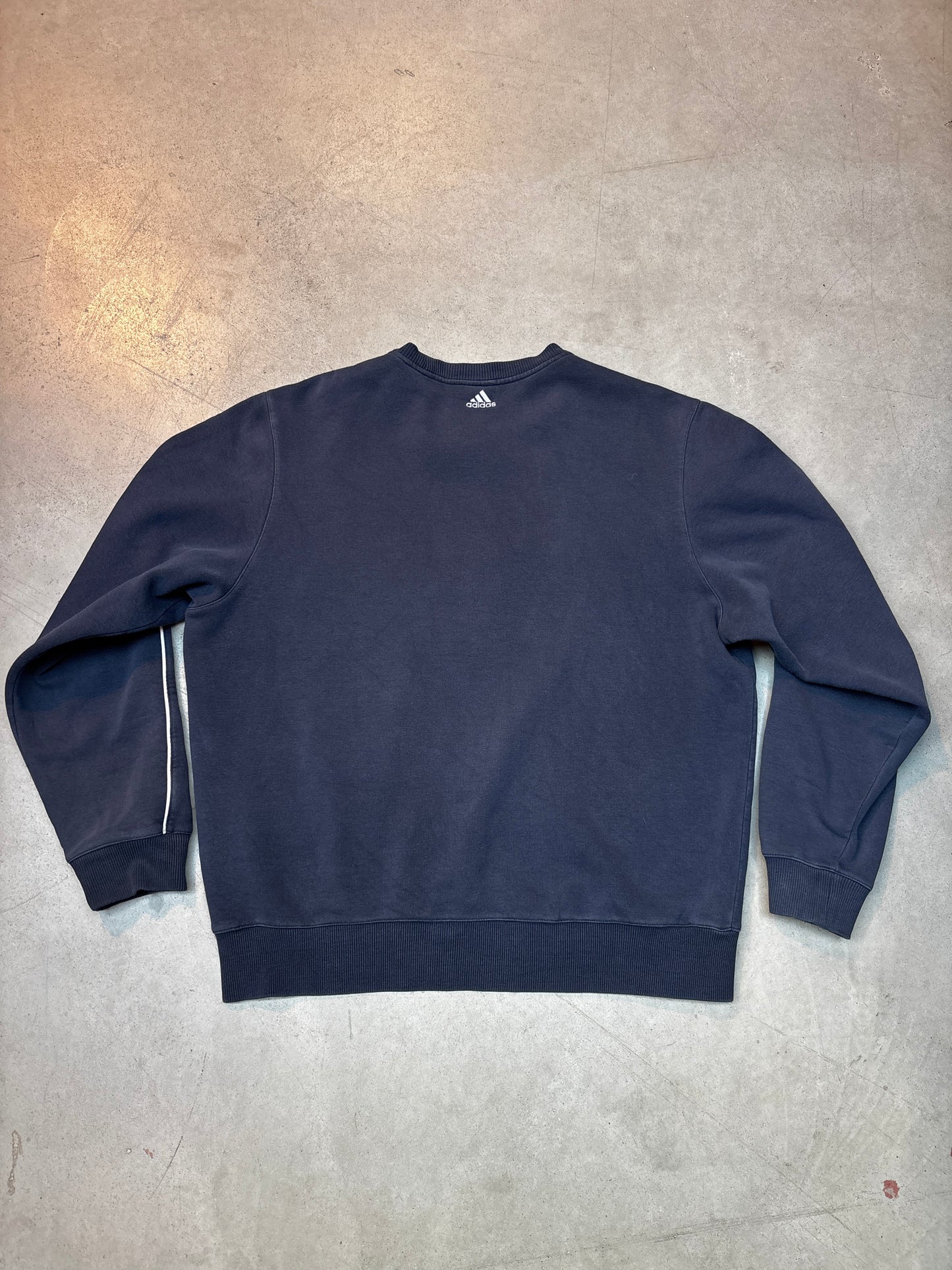 Vintage Adidas Embroidered Gray Logo Sweatshirt