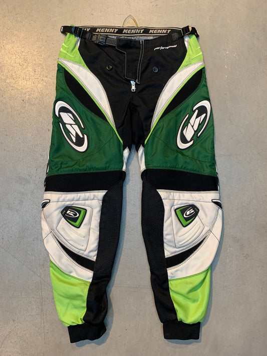 Men's Green, White & Black KENNY Professional Racing Pants