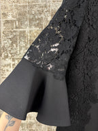 Valentino Garavani Black Lace-Paneled Dress