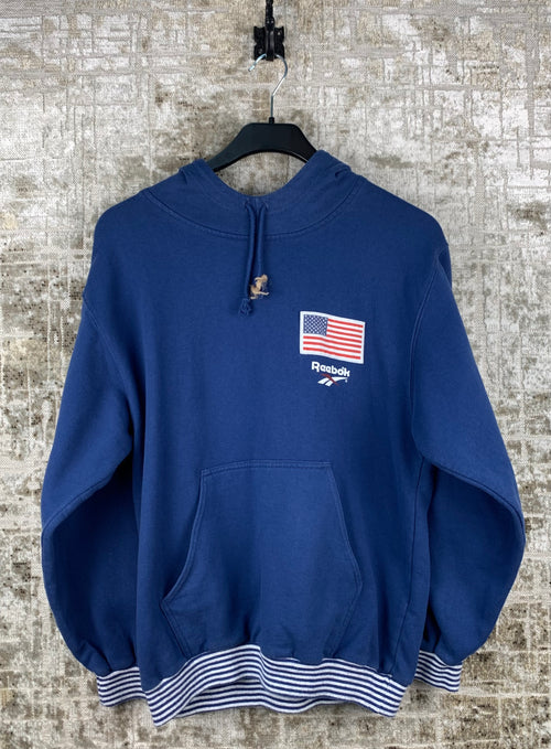 REEBOK Mens Blue Hoodie