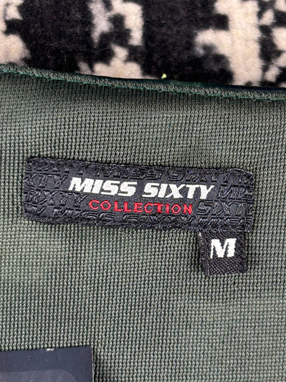 Women's Y2K Miss Sixty Green Silky Tank Top