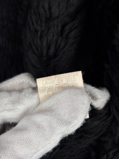 Women's Y2K Black Faux Suede Coat