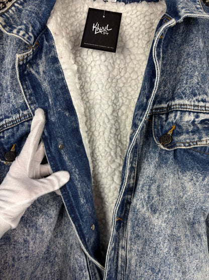 Men's Vintage Acid Wash Blue Denim Jacket