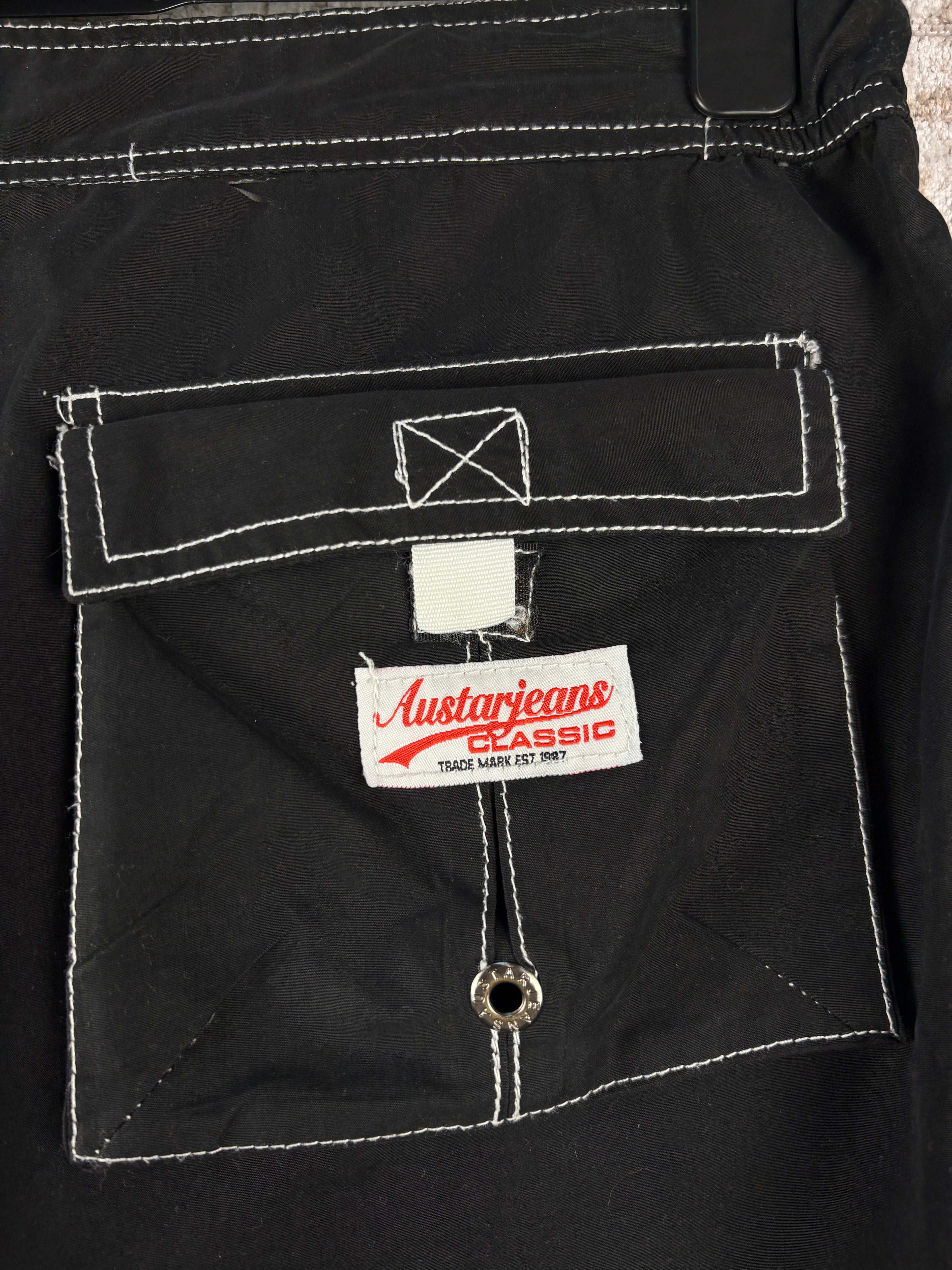 Men's Y2K Austar Jeans Black Surf Shorts