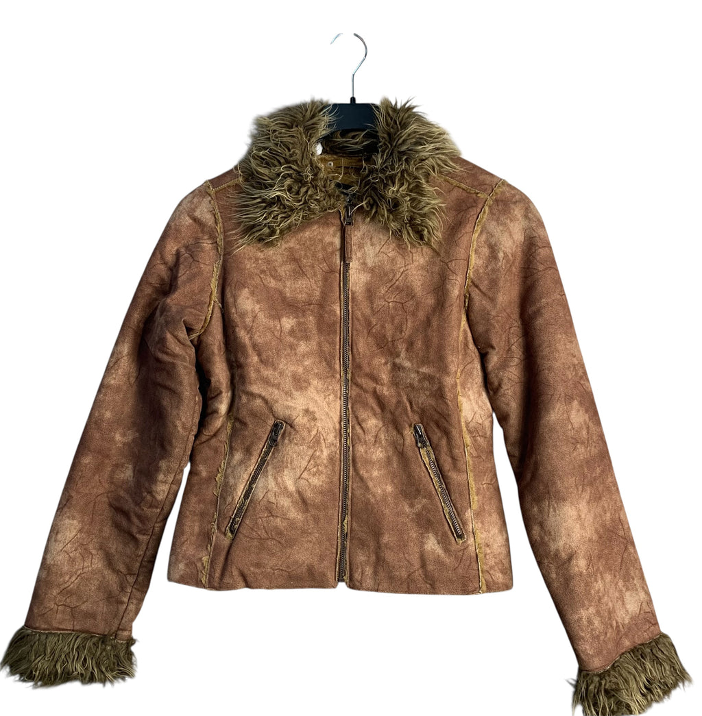 Broadway Y2K Faux Shearling Afghan Jacket