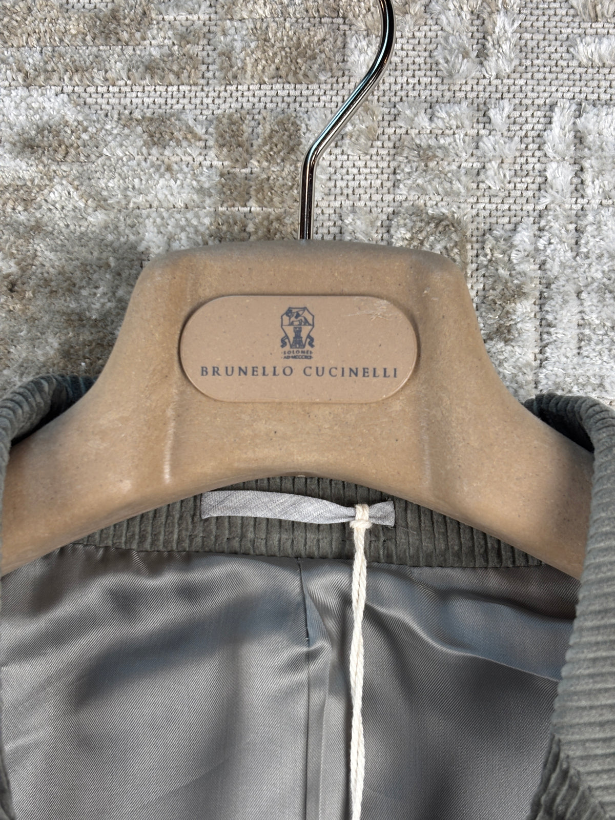 Brunello Cucinelli Corduroy Olive Green Blazer
