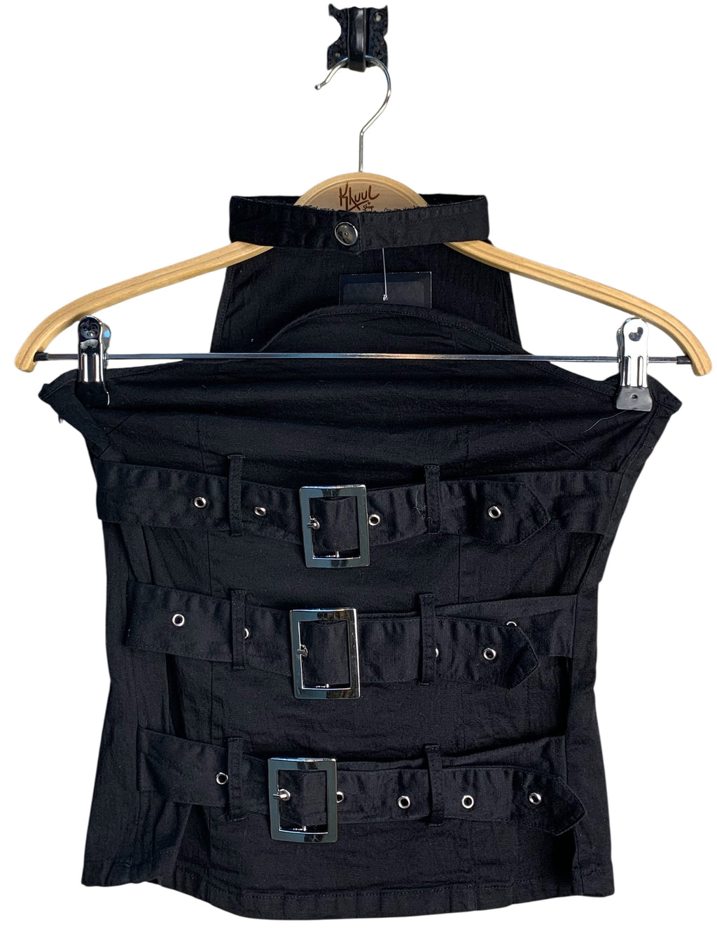 Melanie Fashion Buckle Strap Halter Top