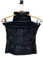 Melanie Fashion Buckle Strap Halter Top