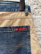 Men's Vintage Blue Beige Blend of America Denim Jorts