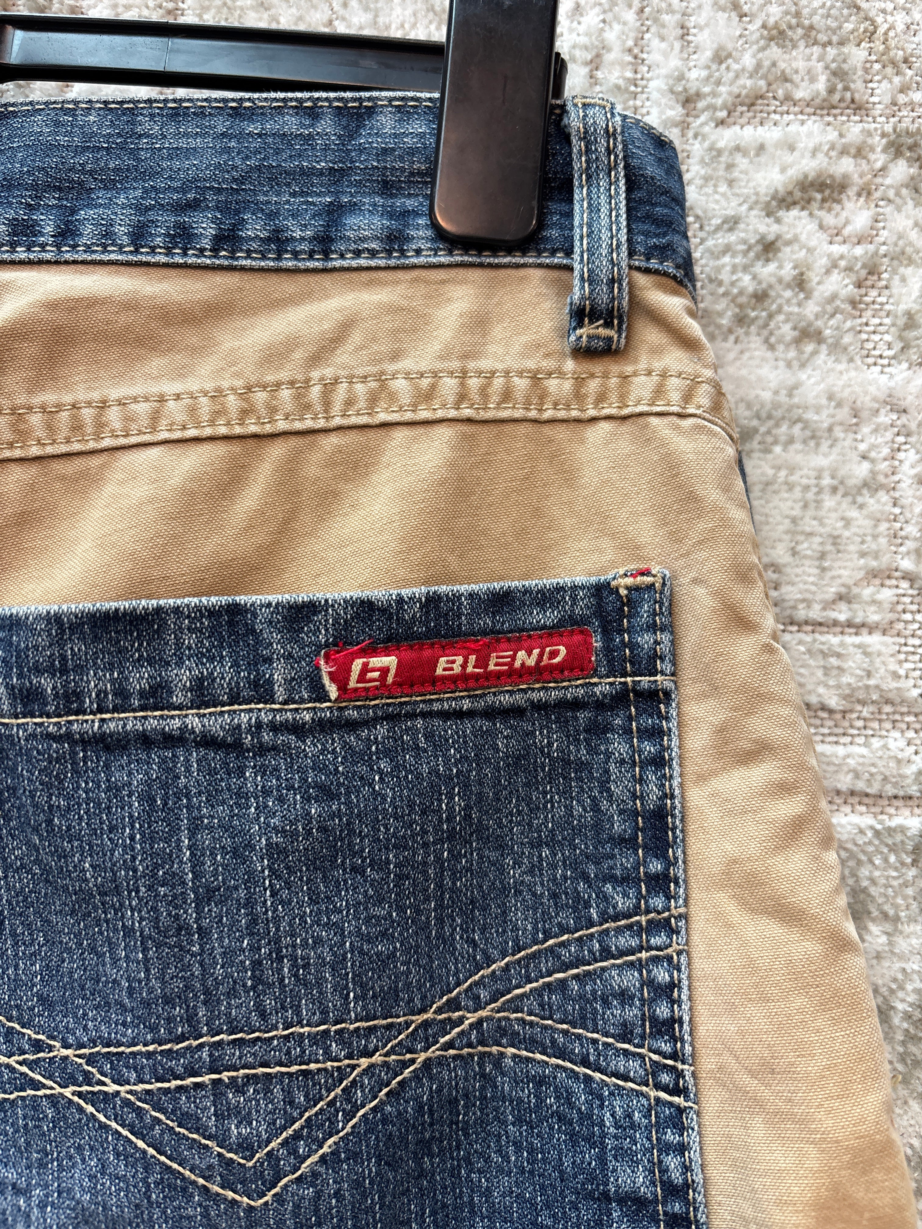 Men's Vintage Blue Beige Blend of America Denim Jorts