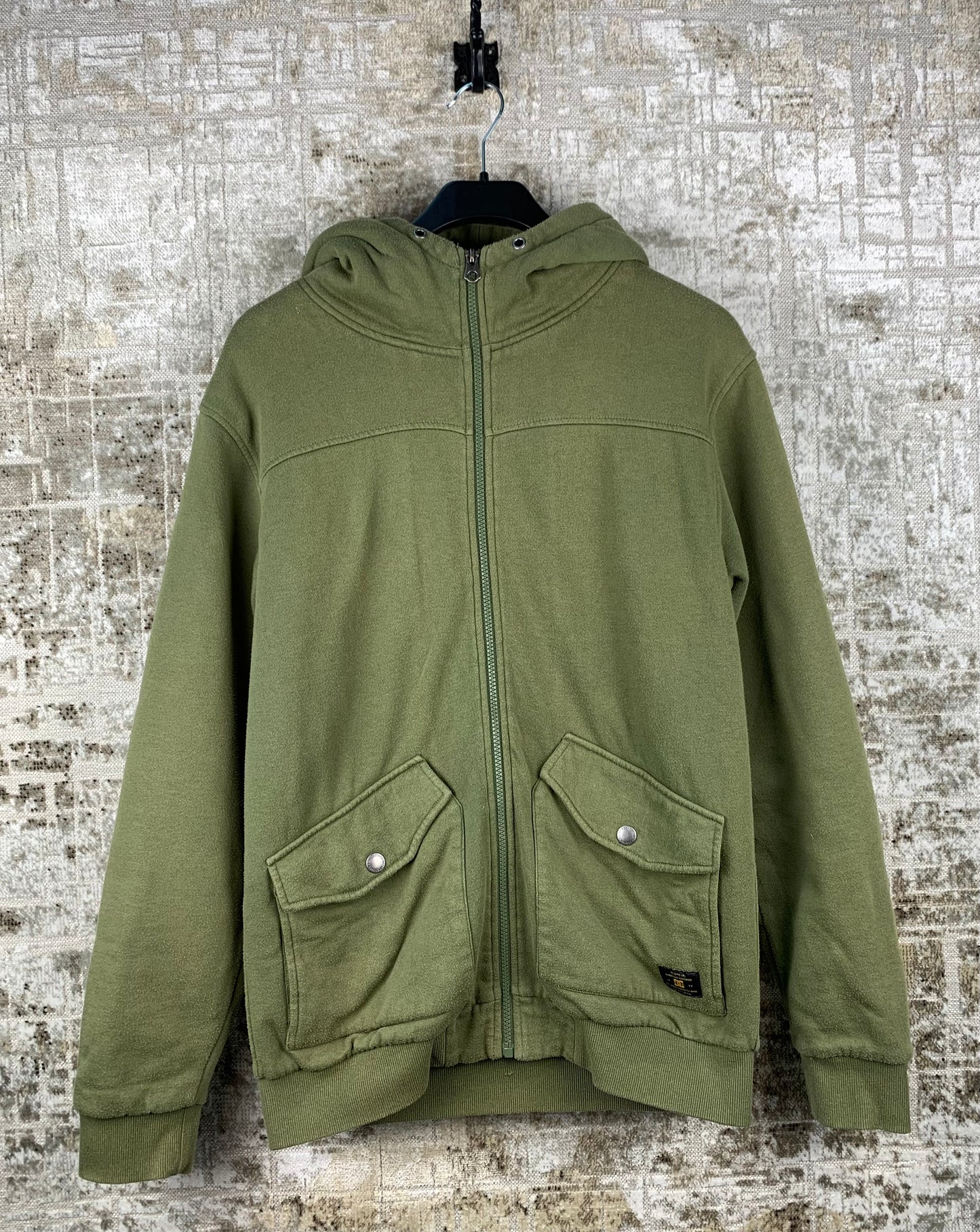 Men's DC Khaki Sherpa Lined Hoodie