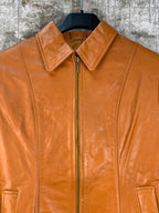 Womens Vintage Caprino Leather Jacket
