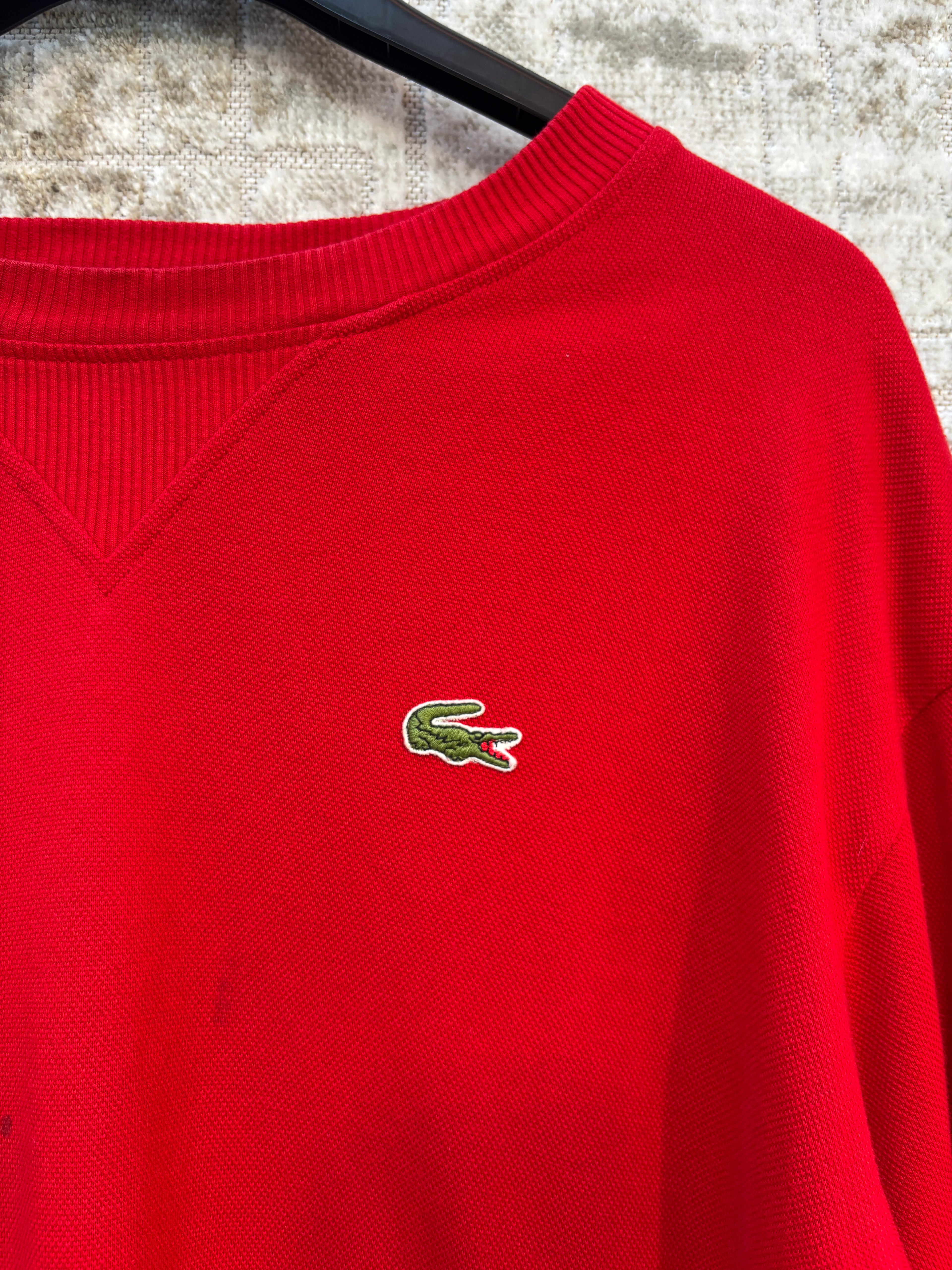 Chemise Lacoste Red Piqué Sweatshirt