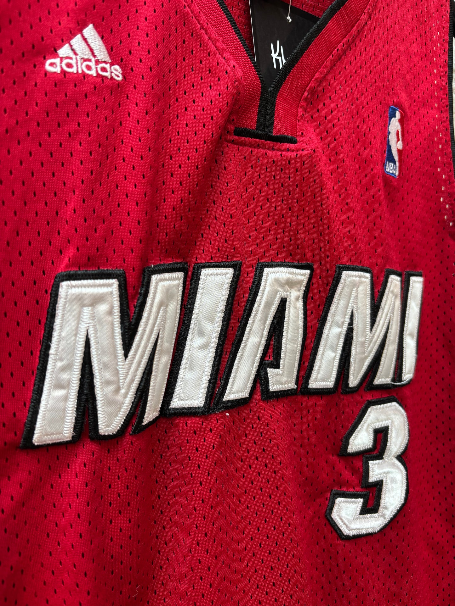 Men's Vintage Red Adidas Miami Heat Dwyane Wade #3 NBA Jersey