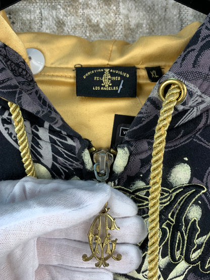 Christian Audigier Y2K Skull Hoodie
