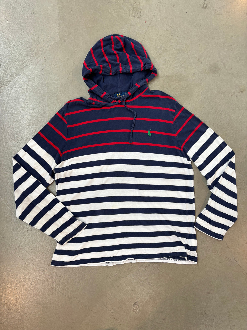 Polo Ralph Lauren Navy and White Striped Hoodie