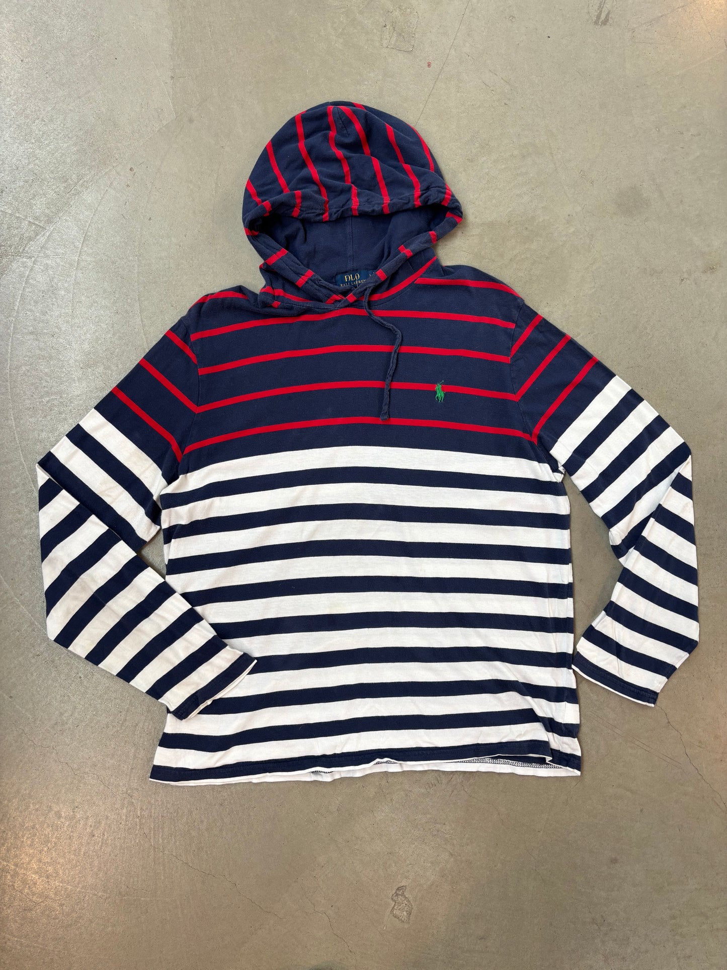 Polo Ralph Lauren Navy and White Striped Hoodie