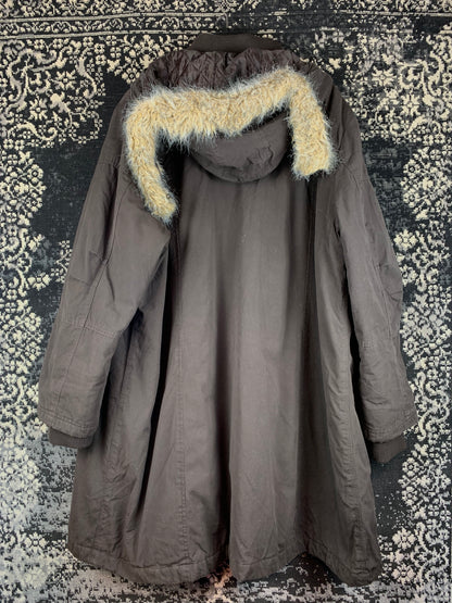 Men's Vintage M&S Winter Edition Long Padded Brown Coat