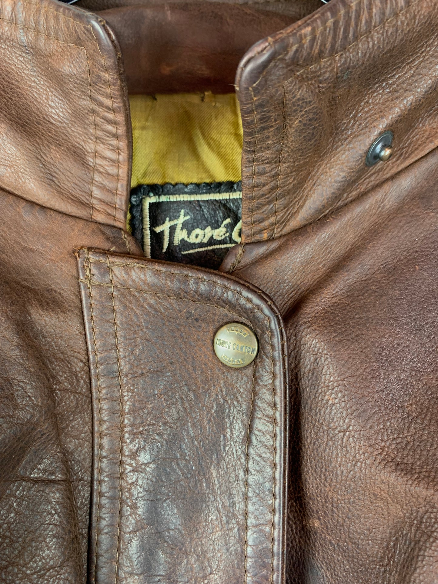 Men's Vintage Dark Brown Leather Trench Coat