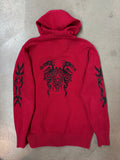 HT Fashion Red Zip Hoodie