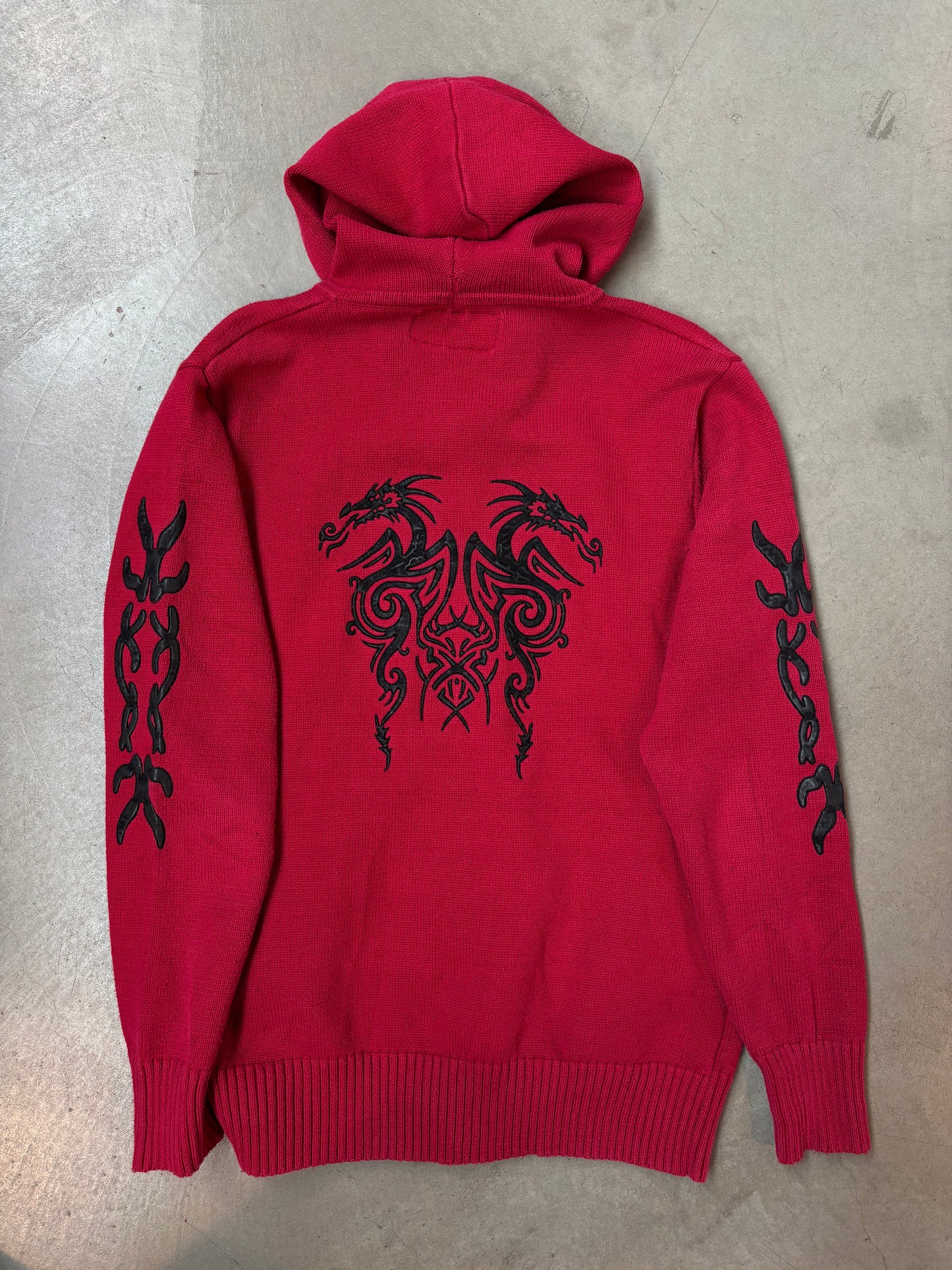 HT Fashion Red Zip Hoodie