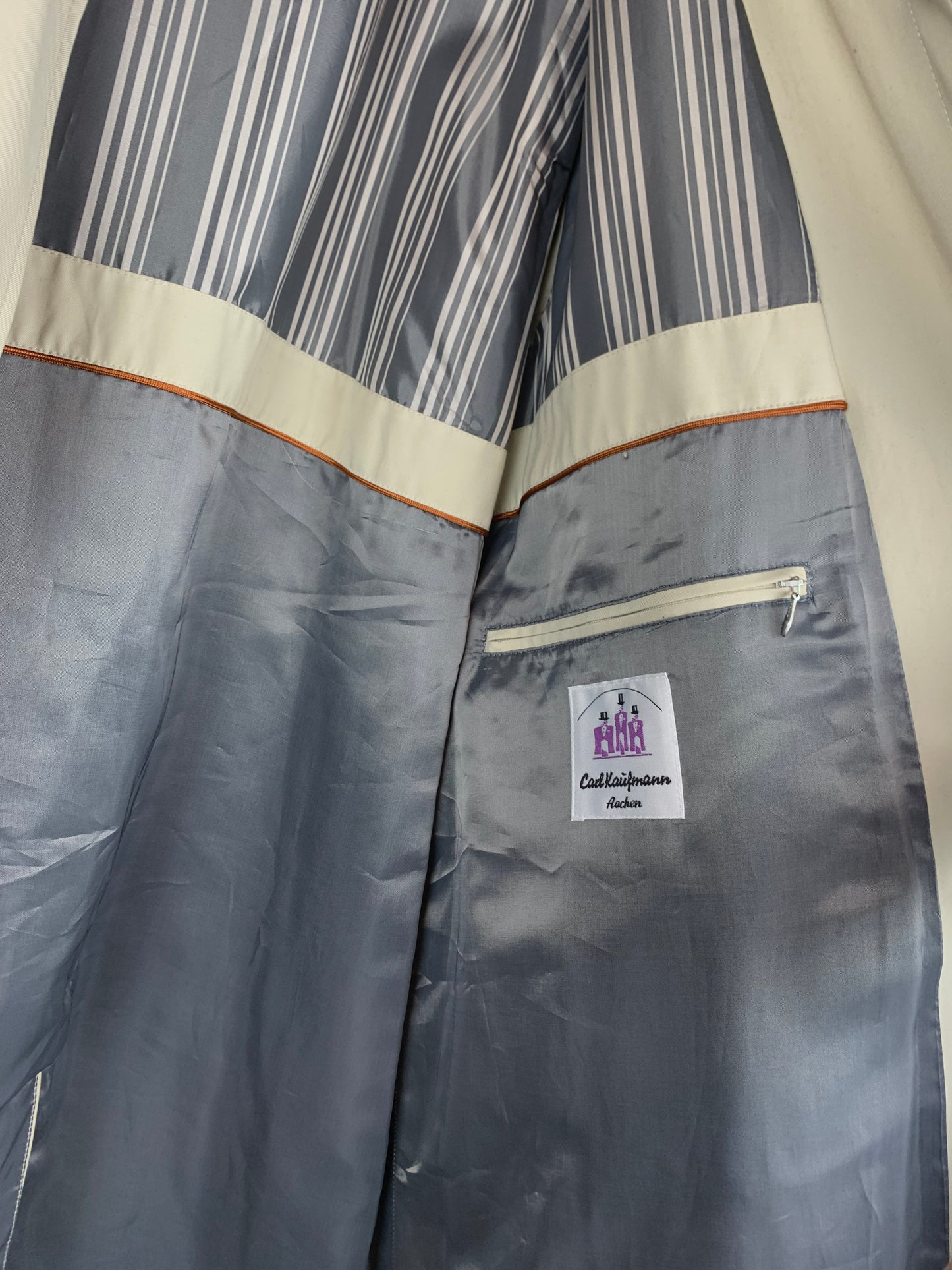 Men's Vintage Bugatti Classic Longline Beige Trench Coat