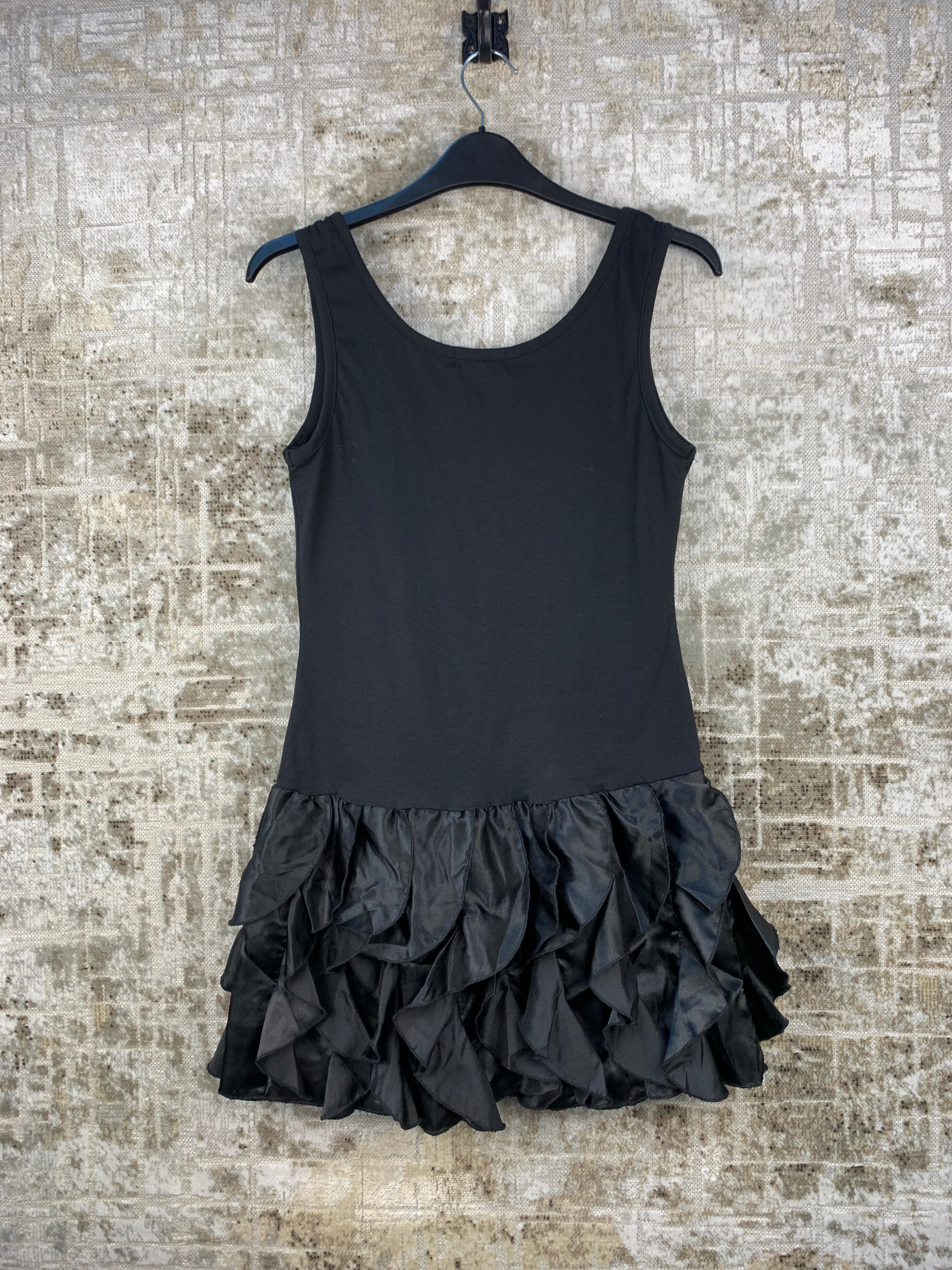 Womens Vintage Y2K Black Ballerina Mini Dress