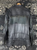 Men's Vintage Hallman Leather Biker Jacket Autographed by Udo & Stefan Kaufmann of Accept